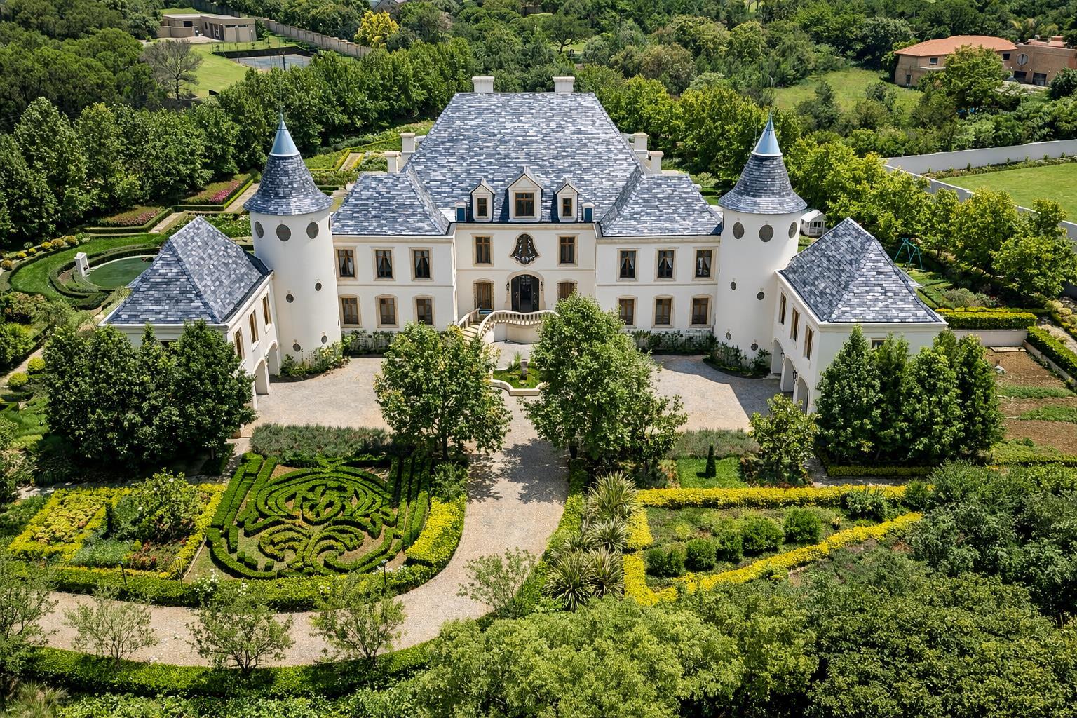 Storybook French Château in Prestigious Equestrian Estate